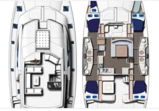 План палуб яхты Sunseeker 52